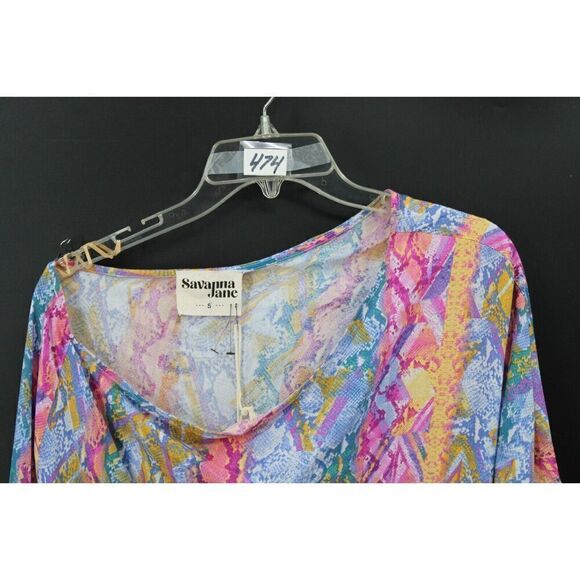 Savanna Jane Women’s Multicolor Snake Print One Shoulder Maxi Dress SMALL NWT - Picture 1 of 5
